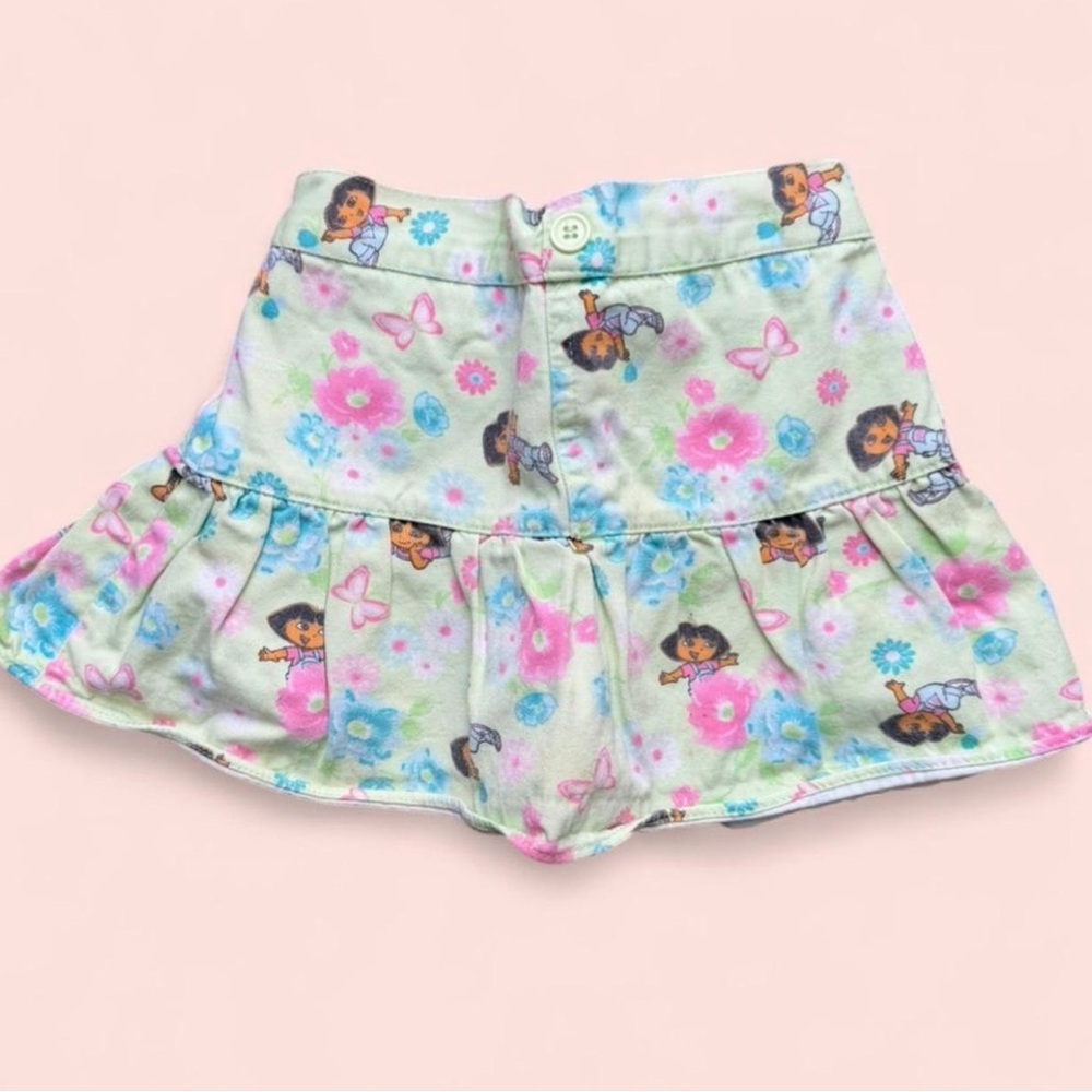 Vintage Y2K Dora The Explorer Nick Jr Pleated Skirt 3T
